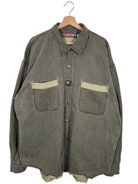 Vintage Late 80s Quiksilver Heavyweight Tan Canvas Shacket men's size XL